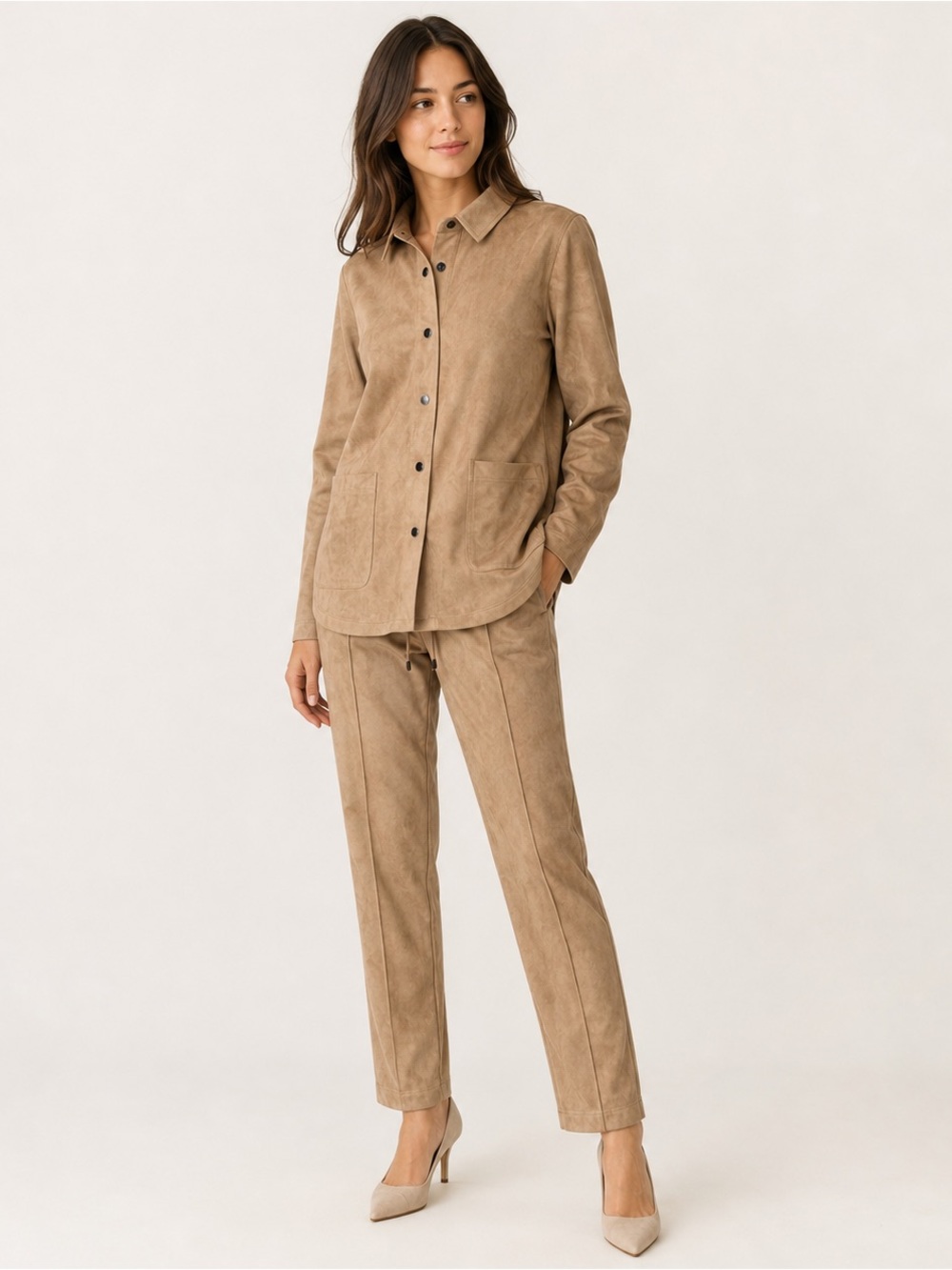 Bylyse Set Faux Suede Matching Set – Top XS | Pants S